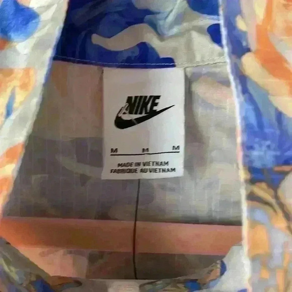 NIKE- Nike Sportswear Womens Woven Floral Track Jacket Windbreaker Sz M - Picture 5 of 12